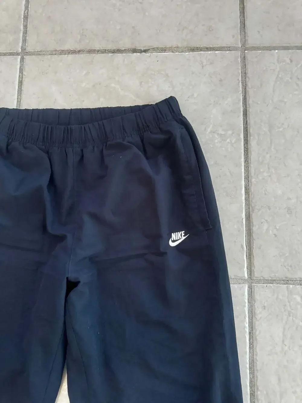 Vintage Nike Sportswear Y2K Drill Track Pants Navy Blue Medium